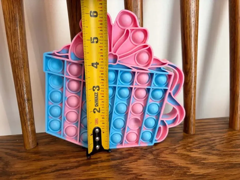 Pink and Blue Gift Box Push Pop Bubble Fidget Sensory Toy